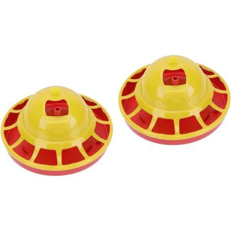 Lot De 2 Abreuvoirs Automatiques pour Poulets Mangeoires en Plastique pour Volailles Porte-Eau Outil Délevage Doiseaux pour Poulets (1/5)