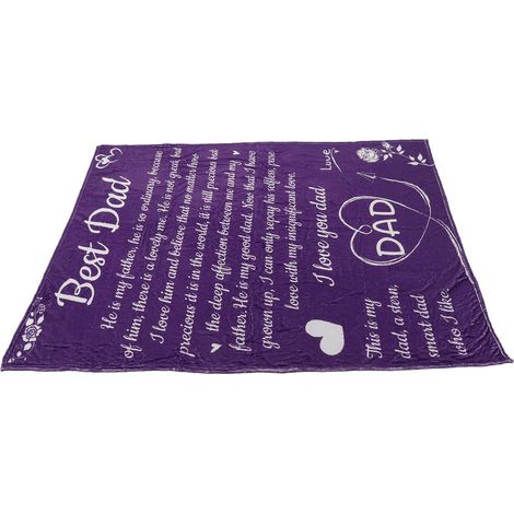 Sofa-Kuscheldecke 130x150 cm, mit personalisiertem Briefumschlag, ideales Geschenk zum Vatertag, Halloween oder Weihnachten. (1/5)