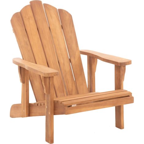 Chaise de jardin en teck hauteur assise 27 cm assise ergonomique dossier haut 100008742 (1/5)