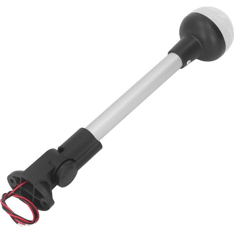 12V Bootsangel-Navigationslicht, 30cm 360° faltbare Ankerlampe mit verstellbarem Fuß und Korrosionsschutzbeschichtung (1/5)
