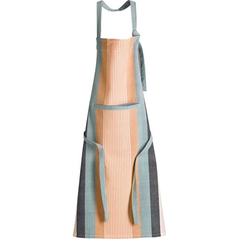 Tablier de cuisine en coton recyclé avec poche rayé 72 x 85 cm - PANGIVO