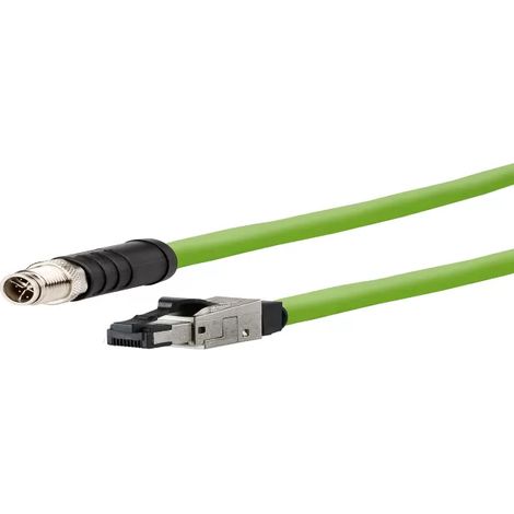 Metz Connect 142M6X18100 M12 Patchkabel CAT 6a SF/UTP 10.00 m Grün PUR-Mantel, Säurebeständig, Ozonb (1/2)