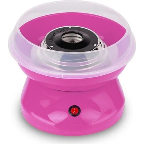 Machine à barbe à papa - Mini modèle rose - Utilisation domestique - Bonbons durs ou sucre granulé (1/3)
