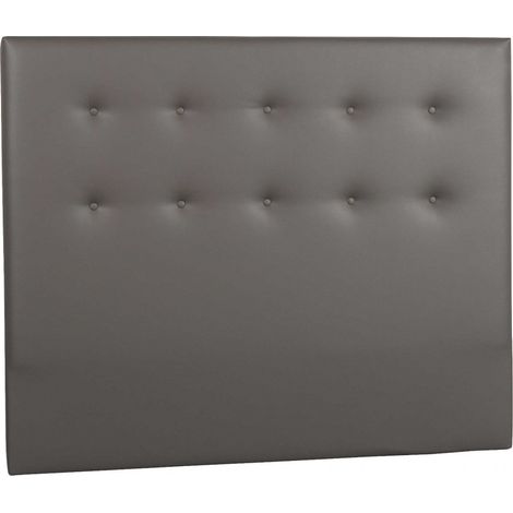 Tête de lit déco capitonnée simili cuir cacao 140 - Someo (1/4)