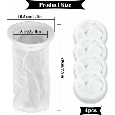 Lot de 4 filtres à eau de pluie IBC 1000 litres – Nylon indéchirable – Raccord DN75 pour cuve de récupération d'eau – Réutilisables (1/5)