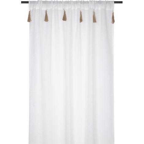 Boho-Gardine IBIZA 140x260 cremeweiß (1/3)