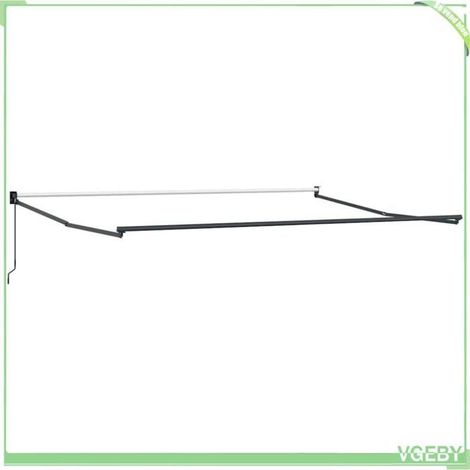 Auvent rétractable - FAFEICY - 362028 - Aluminium - Anthracite - 400 × 300 cm (1/5)