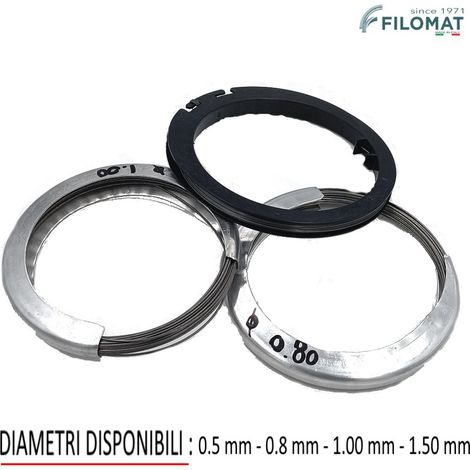 FILO ACCIAIO ARMONICO IN BOBINA  DIAMETRO 0.5 mm - LUNGHEZZA 40 METRI
