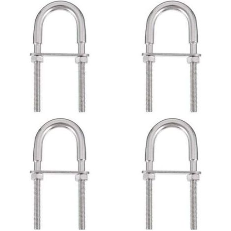 PA 4er-Pack M6 x 90 304 Edelstahl U-Zurrbolzen, (1/4)