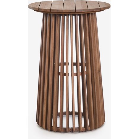 SKLUM Runder hoher Gartentisch Ø70 cm aus Akazienholz Mura Akazie Braun