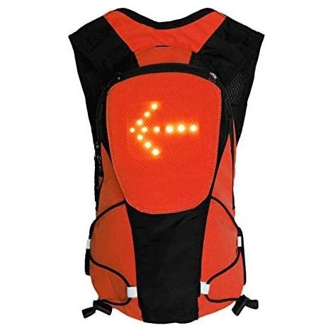 Sac à Dos 5L à 48 LEDs Clignotant réfléchissant avec Signalisation de Direction pour Vélo et Trottinette. Télécommande et USB Rechargeable. Vendeur français et stock en France (1/5)