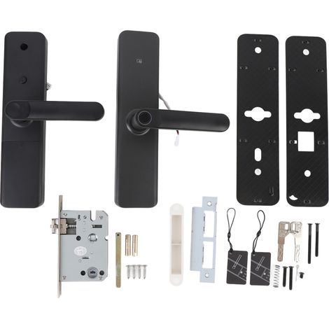 Fingerabdruckschloss, intelligenter, sensibler und präziser Türgriff, 2 Schlüssel, 2 Karten (für Holztüren)