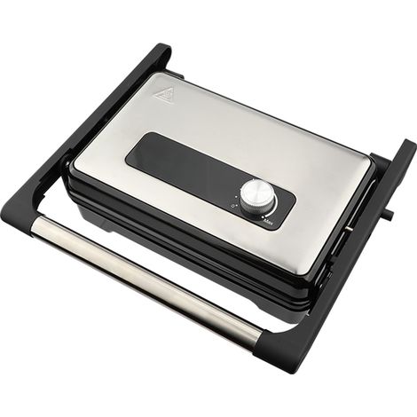 Piastra Griglia Elettrica 3 Fette 1500W, Fondo Antiaderente Pareti Fredde Apertura 180°, Termostato Regolabile, Facile da Pulire (1/4)