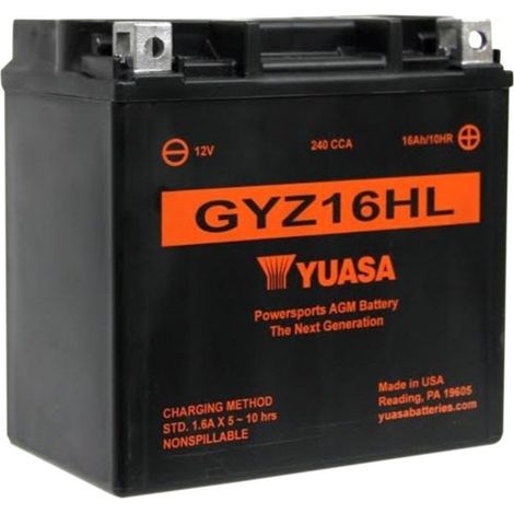 Batterie moto YUASA GYZ16HL 12V 16.8AH 240A (1/3)