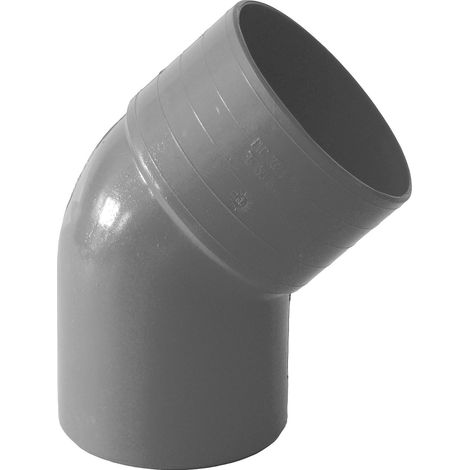 Curva tonda 45° per pluviali : Colore - Grigio, Diametro - 80