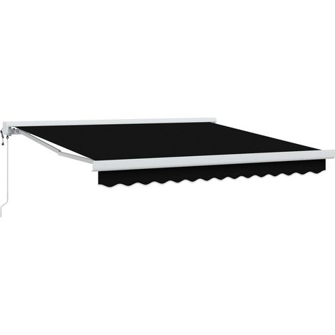 Markise Schwarz 300 x 250 x 165 cm Polyester und Aluminium