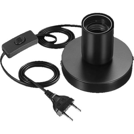 Retro-Tischlampenfuß (nur der Fuß), E27-Gewindefassung aus Metall, Industriestil.