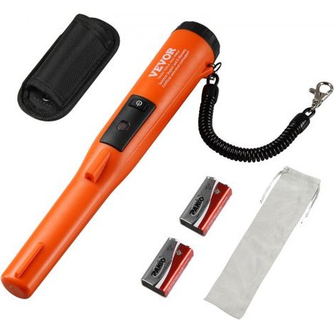 Metalldetektor Pinpointer IP68 Komplett Wasserdichter Metallsuchgerät 11cm Erkennungstiefe Propointer Schatzsuche mit 3 Modi LCD/Ton/Vibration/Ton + Vibration 9V Batterie & Samtbeutel Inklusive (1/5)