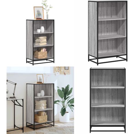 vidaXL Bücherregal Grau Sonoma 60x35x107,5 cm Holzwerkstoff (1/5)