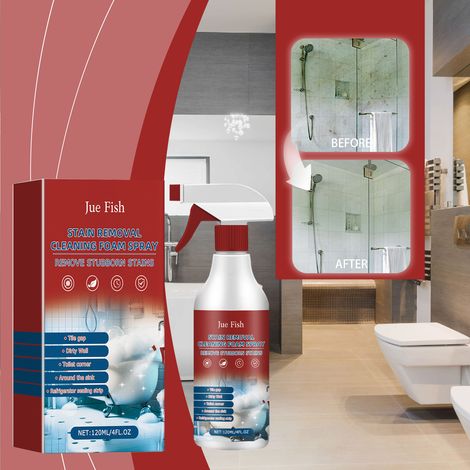 Badezimmer-Fleckenentferner-Spray – 120 ml (für Badezimmerwände, Fliesen und Toiletten) -- DE (1/5)