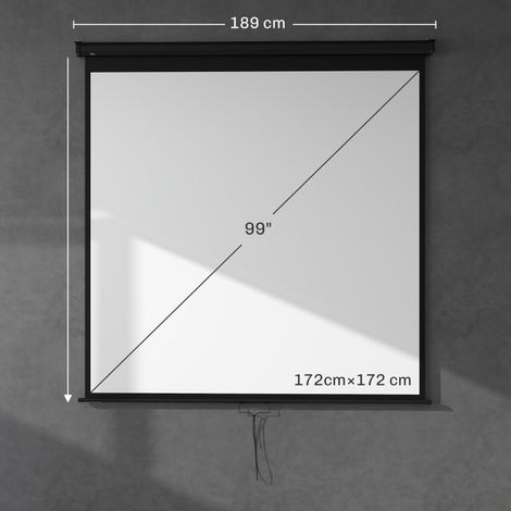 Projektionsleinwand 178 x 178 cm 99 Zoll 1:1 HD 4K schwarz MODENUIT (1/2)