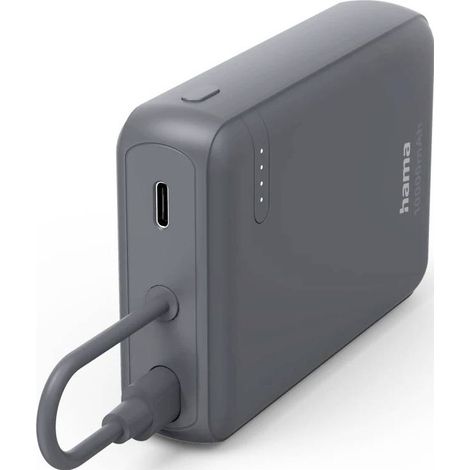 Hama Power Pack Travel mit Kabel, 10000mAh, 2 Ausgänge: 2x USB-C, Anthrazit Powerbank (batterie supplémentaire) anthr (1/5)