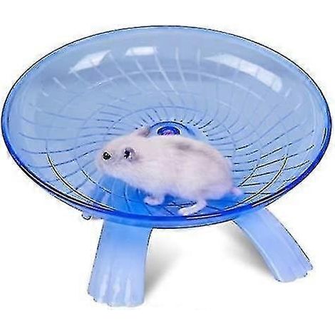 Roue d'exercice en plastique pour petits animaux, silencieuse et antidérapante, idéale pour hamsters et hérissons. (1/4)