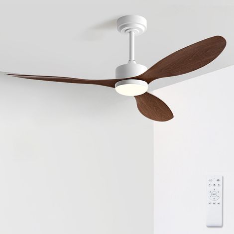 Ventilateur de plafond de 106 cm avec lumière et télécommande, moteur CC silencieux, 6 vitesses, 3 températures de couleur, 3 pales de ventilateur (1/5)