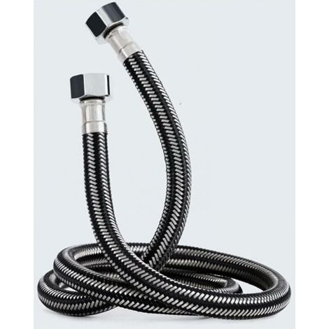 1.5 m braided hose, G1/2 x G1/2 stainless steel braid, inlet hose for hot and cold water heaters, universal replacement for kitchen and bathroom. YMYNY (1/2)