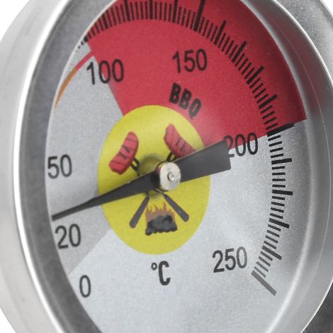 Thermomètre de cuisson 0-250 °C, thermomètre à aiguille en acier inoxydable pour four, indicateur de température (1/5)