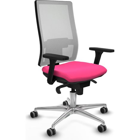 Sedia piqueras y crespo Horna rosa pelle sintetica alluminio