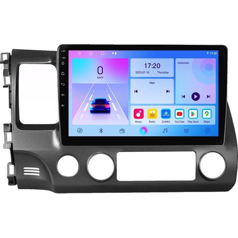 Autoradio, touchscreen, compatibilità con smartphone, compatibile con Honda Civic 8 2006-2011, T0-1G 16G-4 core (1/2)
