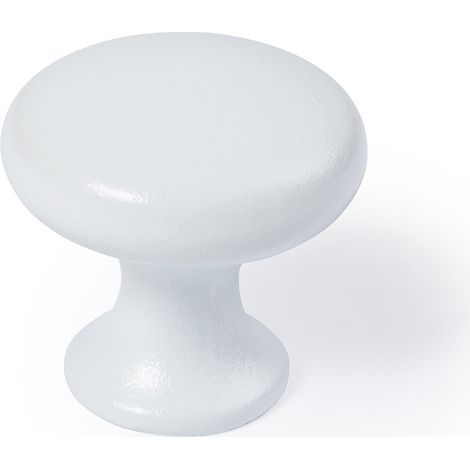 Pomo para Mueble  Estilo Contemporáneo  Fabricado en Zamak  Acabado en Blanco Mate  Medidas 303029 mm  Sistema de Fijación Atornillado  Incluye Tornillos M4  2 Unidades -