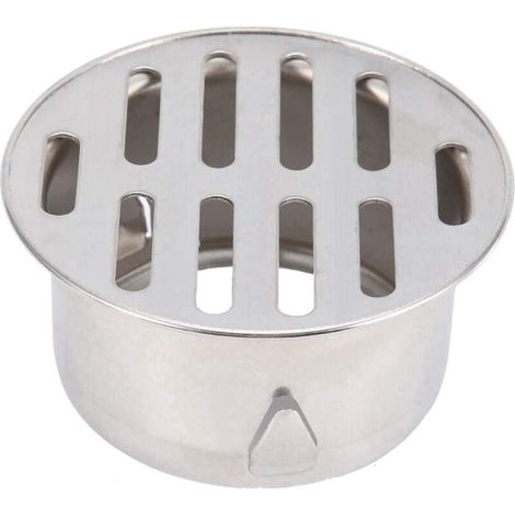 Piletta di scarico a pavimento in acciaio inossidabile, griglia rotonda anti-intasamento, filtri di scarico per balconi per bagno, cucina, lavanderia (bocca piatta 75)