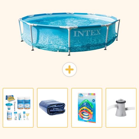 Intex Piscine Tubulaire Ronde - 305x76 cm - 5-pièces  S108 (1/5)