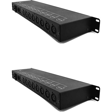 Amplificador DMX, divisor de 8 vías, controlador de iluminación de escenario, 2 unidades (1/2)