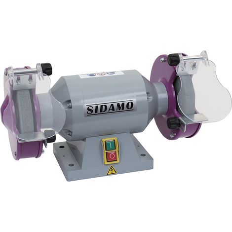 Sidamo – Touret à meuler 400W 200 mm – Double meule A 36 R et A 60 M – 2800 tr/min – 230V mono – 20113501