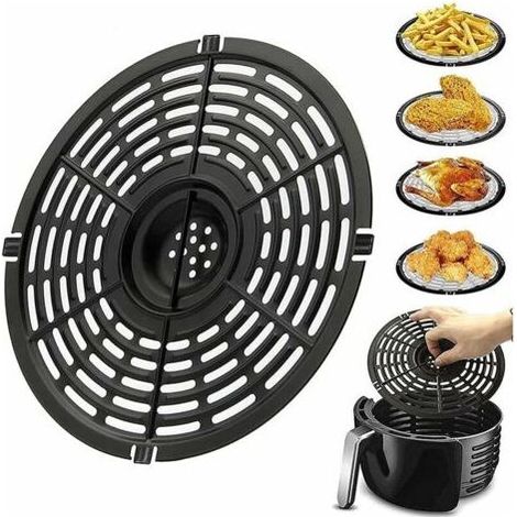 Tapetes reutilizables para freidora de aire, rejillas antiadherentes para freidora de aire, rejillas de repuesto para freidora de aire, para cocinar carnes y verduras a la parrilla. (1/5)