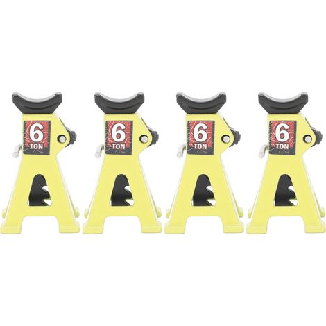 4PCS mini chandelles réglables en alliage d'aluminium pour voiture RC SCX24 1/24, support de cric échelle jaune (1/5)