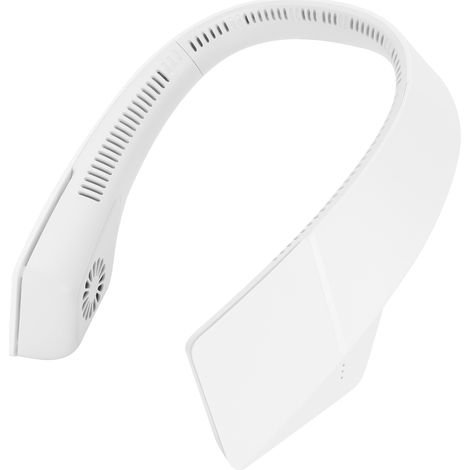 Ventilateur sans pales Quelima Cross-Border F58 à tour de cou, avec port USB, mini ventilateur électrique portable grande capacité, blanc (1/5)