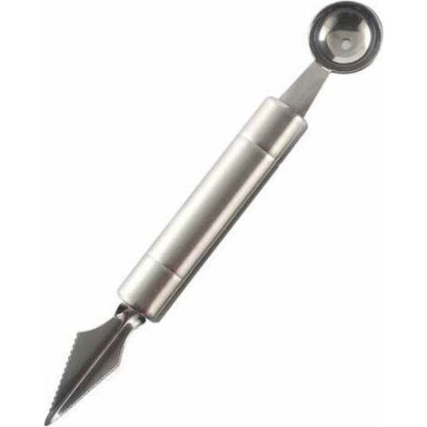 Sculpture d'artefact de cuillère de pastèque de pelleteuse de boule d'acier inoxydable (1/4)