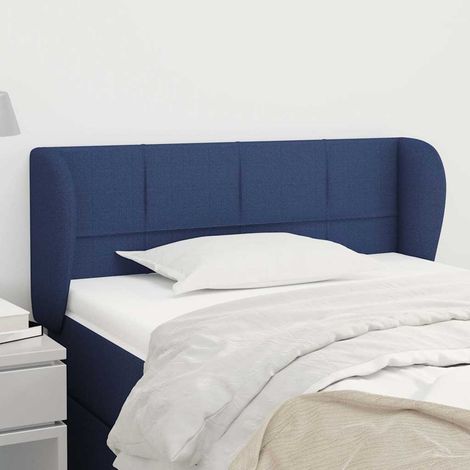vidaXL Tête de lit avec oreilles Bleu 83x23x78/88 cm Tissu (1/5)