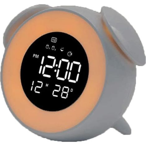 Réveil Horloge de Chevet Musique LED Ambiance Lumière Numérique (1/5)