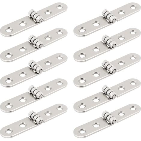 20 charnières pliantes à 180 degrés 76 x 15 mm Distance entre les trous 15 mm Charnières à sangle robustes adaptées (1/5)