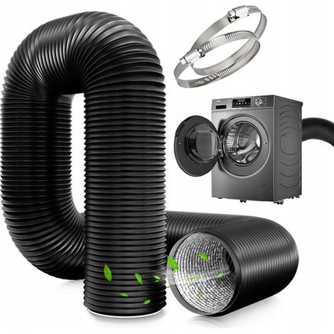 Tuyau de ventilation - Tuyau d'évacuation d'air en aluminium - Tuyau d'évacuation flexible - 100 mm x 3 m - Extensible et résistant à la chaleur - Étanche et pliable à 360° - Pour l'extraction, la ven