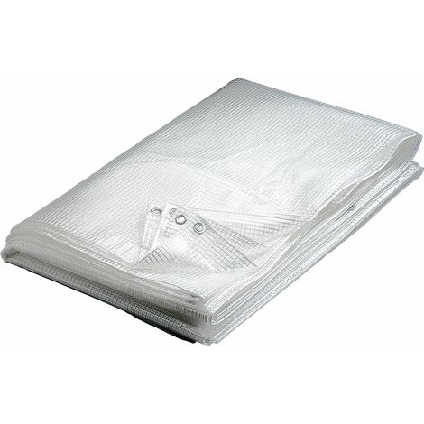 Werka Pro – Bâche de protection transparente 4 x 6 m – Polyéthylène armé 160 g/m² – Anti UV 3% – Œillets en aluminium tous les mètres - PRO 4 X