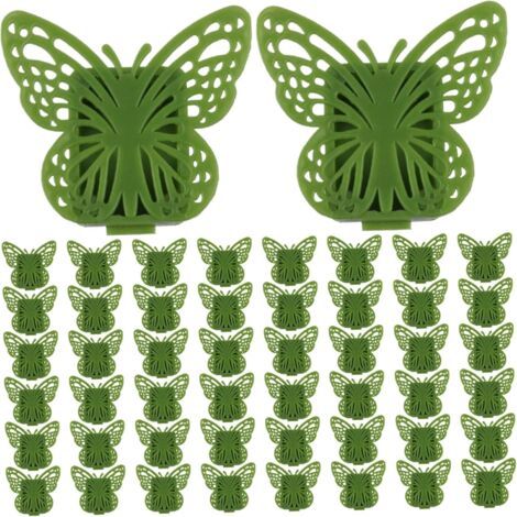 50 clips de fixation en forme de papillon pour plantes grimpantes, jolis clips adhésifs pour fixation murale, supports pour plantes grimpantes et fils de fer, clips de support pour plantes (1/5)
