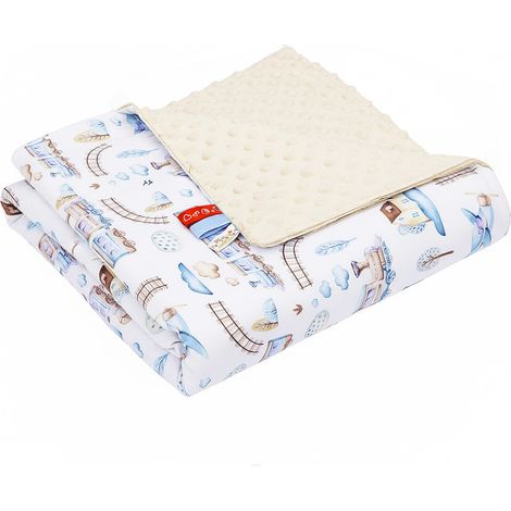 Manta Minky 75x100 (crema + trenecito) (1/3)