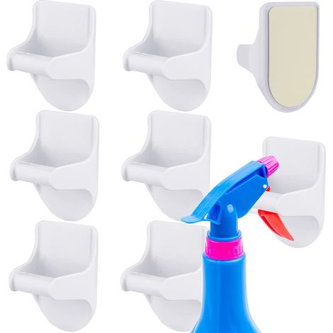 Porte-bouteille spray mural, 8 pièces ABS, adhésif super fort, 84 x 59 x 44mm, optimisation espace rangement maison (1/5)