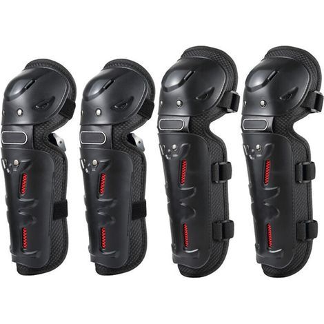 4PCs Cyclisme Genouillère et Coudières Vélo VTT Vélo Moto Équitation Genou Soutien Protections Protections Gardes Sports de Plein Air Cyclisme Genou Protect Équipement (1/5)